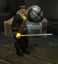 Lord Godfrey within the cellar at the Allen Farmstead