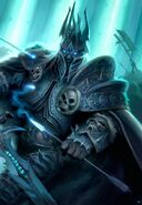 The Lich King on the cover of the WoW Magazine.