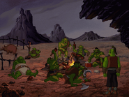 Members of the Shattered Hand clan in an orc internment camp, in southern Arathi Highlands.