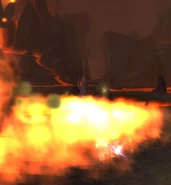 The Stone summoning fiery meteors.