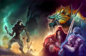 Panoramic inside cover color image.