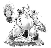 An ogre mage from Warcraft II.