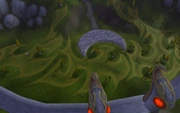 The symbols on the grounds, seen from the air