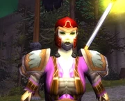Undead female wearing the Argent Shoulders