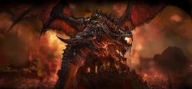 Deathwing as depicted on the official Cataclysm website