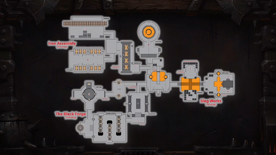 Prelim diagram map of Blackrock Foundry from BlizzCon 2013