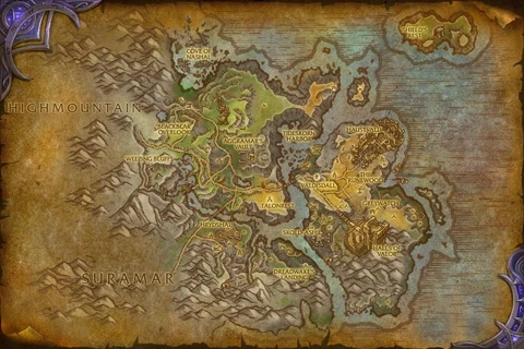 Zone map of Stormheim