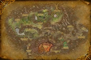 Zone map of Mount Hyjal as it appears after Cataclysm.