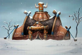 Concept art of a taunka tent