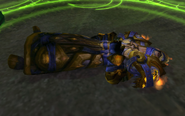 Tirion's lifeless body at Hope's End, after being liberated from the Burning Legion.