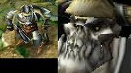Skeletal orc as seen in Warcraft III.