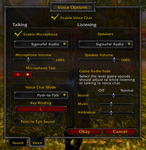 Cant join voice chat in wow