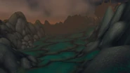 southern stretch of Quel'Thalas; Acherus seen vaguely in the upper right corner