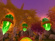 A cluster of Burning Crystals