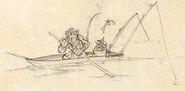 A kobold fishing.