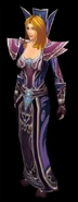 A Human Mage wearing Sorcerer's Regalia