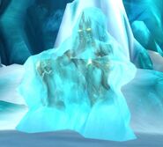 Bolvar as the Lich King, sealed inside the Frozen Throne.