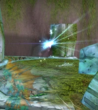 The glowing attunement point.