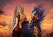 blood elf and hawkstrider