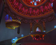 The Inner Sanctum incorporates the device teleporting one to Undercity. Sunfury Spire of Silvermoon is the location of the city's leaders: Lor'themar Theron, Grand Magister Rommath and Halduron Brightwing.