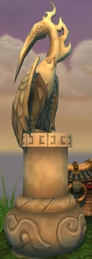 Gleaming Crane Statue