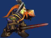 Dwarf attacking with the Blackguard