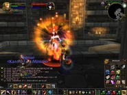 Without a Voidwalker to tank for her, the player here is at a major disadvantage...