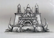 A nerubian building. A hint of qiraji style can be seen.