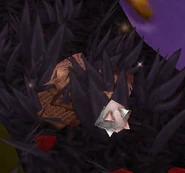 One of many discarded weapons.