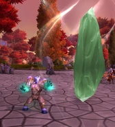 Restalaan manipulates the powers of Leafshadow at Retribution Point in Talador.