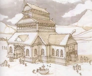Valgarde Hall concept art in The Art of World of Warcraft