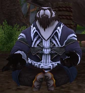 Chen Stormstout meditating at the Valley of the Four Winds.