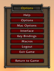 In-game settings menu