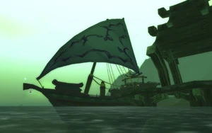 The Feathermoon Ferry docked at the The Forgotten Coast.