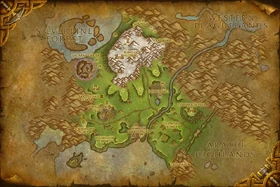Map of Hillsbrad Foothills, post-Cataclysm (Current)