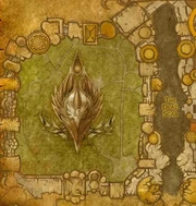 Silvermoon City map; The Ruins of Silvermoon are on the western side of the Dead Scar.