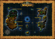 Kul Tiras is seen in an early official website map for World of Warcraft .