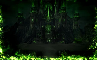 The Legion's portal at the Tomb of Sargeras, as seen during a cut-scene.