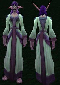 White Linen Robe, Grass Background, NE Female