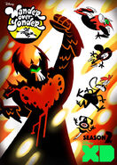 Dominator punching Sylvia, Wander, Commander Peepers and Lord Hater in a promotional poster.