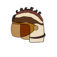 Crumbelina Di Caramello's helmet