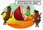 The cops apprehend Ralph in the Indonesian comic adaptation.