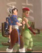 Chun-Li chatting with Cammy.