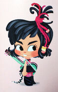 Vanellope with a guitar, by Lorelay Bove.