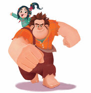 Ralph and Vanellope in the Big Golden Book.