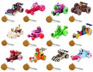 The 12 Sugar Rush racing kart figurines.