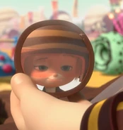 Admiring himself before the race