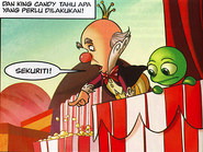 King Candy calls for backup in the Indonesian comic adaptation.