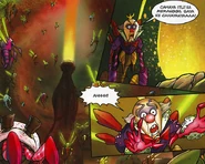 The cy-bugs and King Candy are led to their doom.