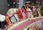 A prototype model of the candy grandstands.